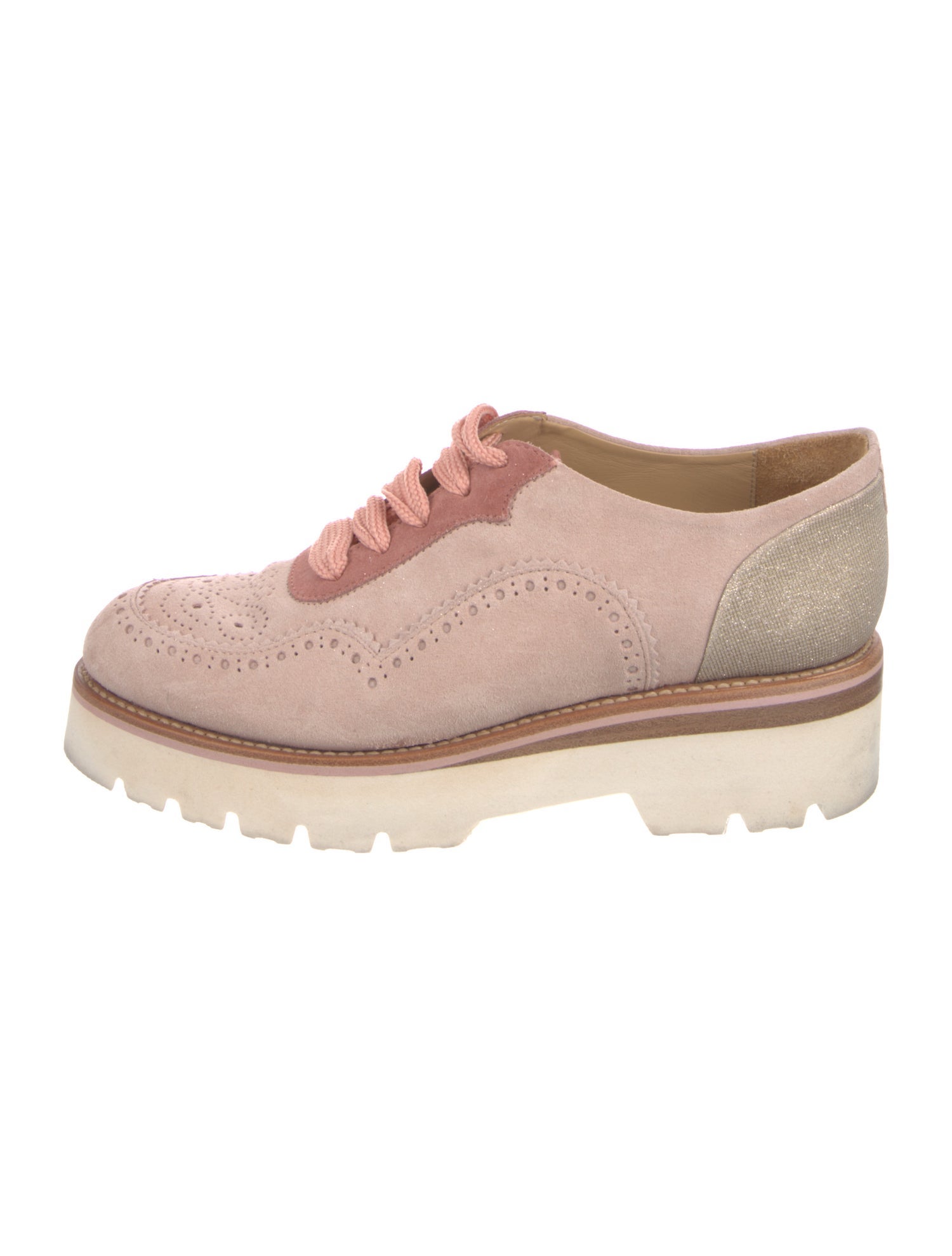 The Office of Angela Scott Suede Lasercut Accents Oxfords