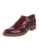 The Office of Angela Scott Patent Leather Lasercut Accents Monk Straps