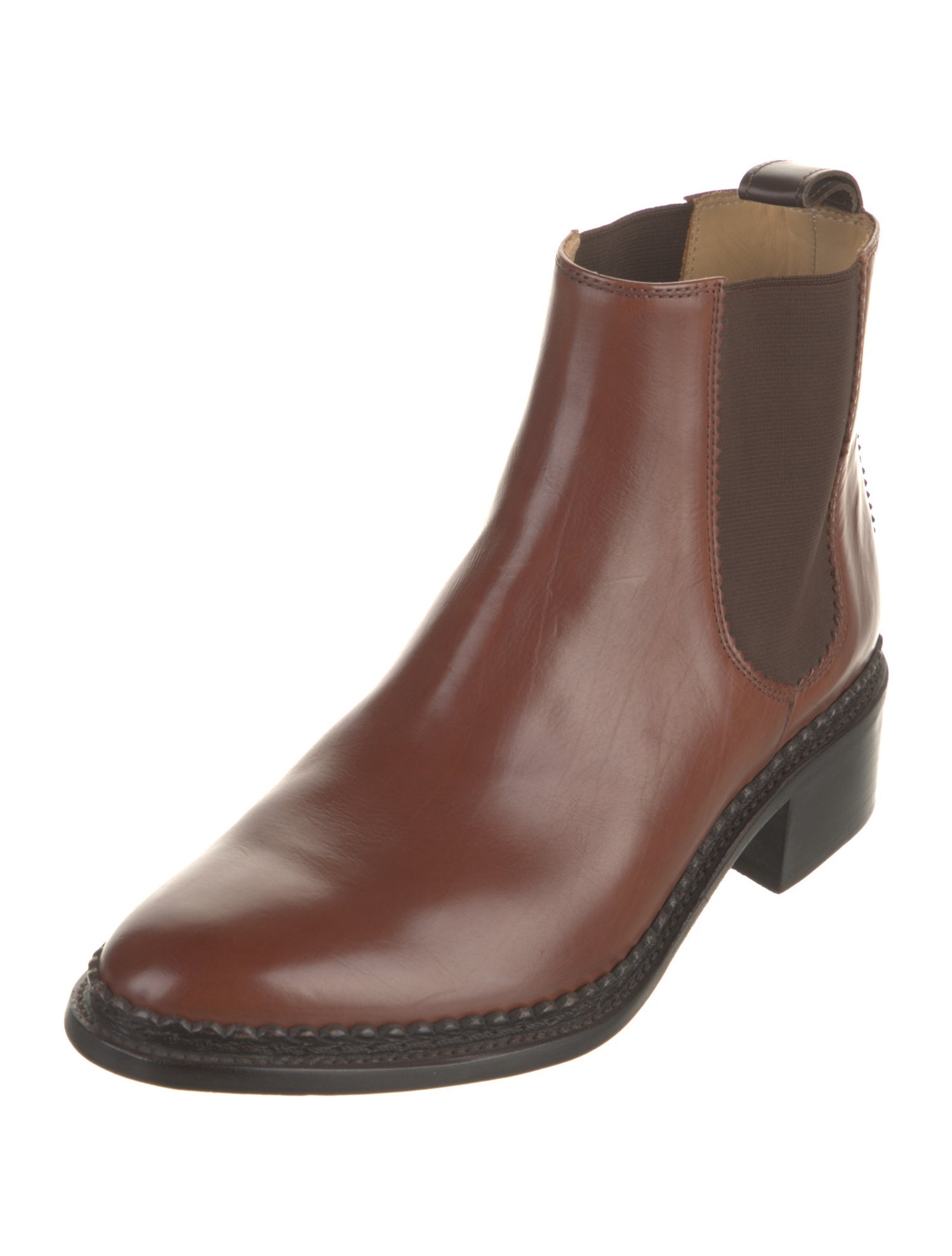 The Office of Angela Scott Leather Chelsea Boots
