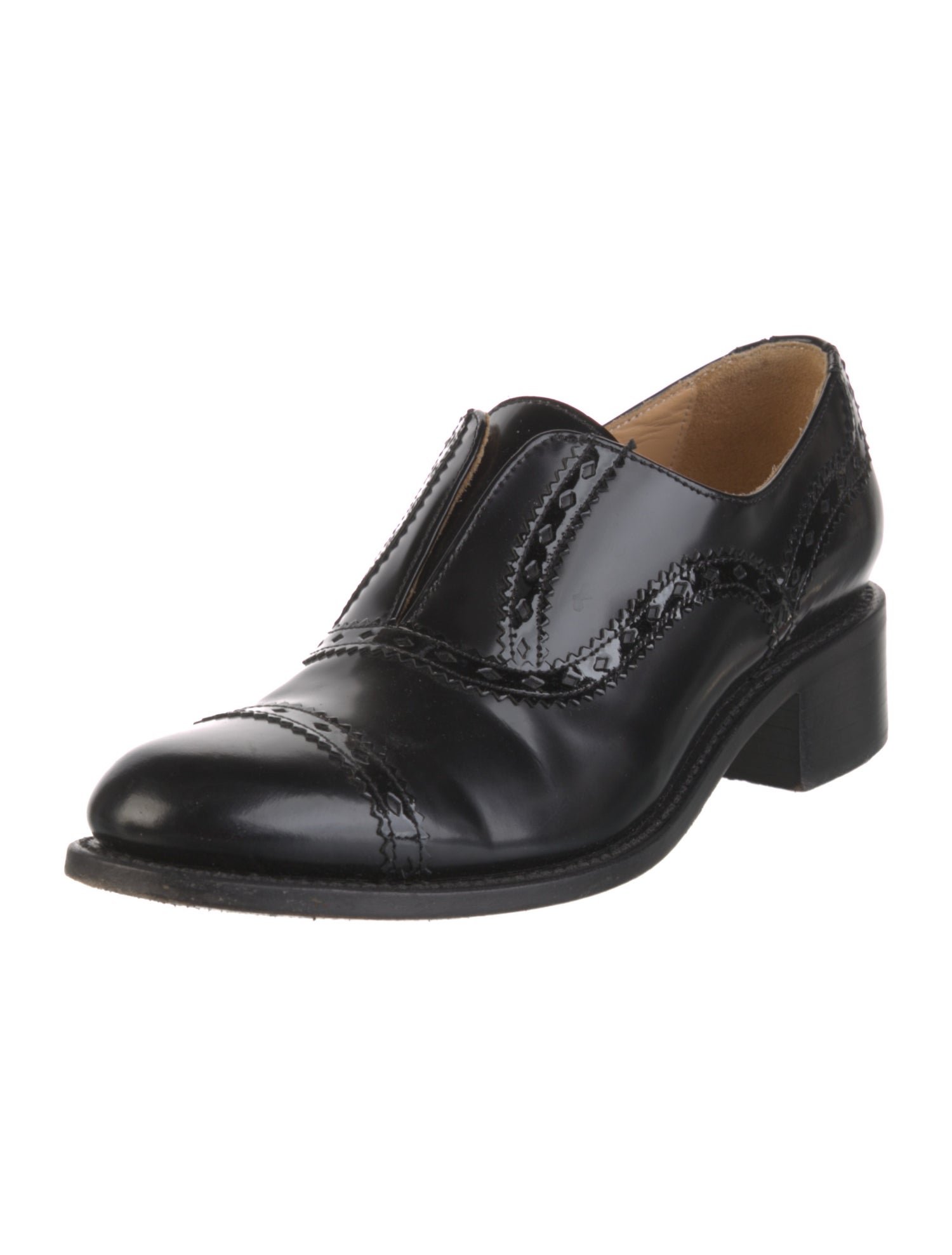 The Office of Angela Scott Leather Lasercut Accents Oxfords