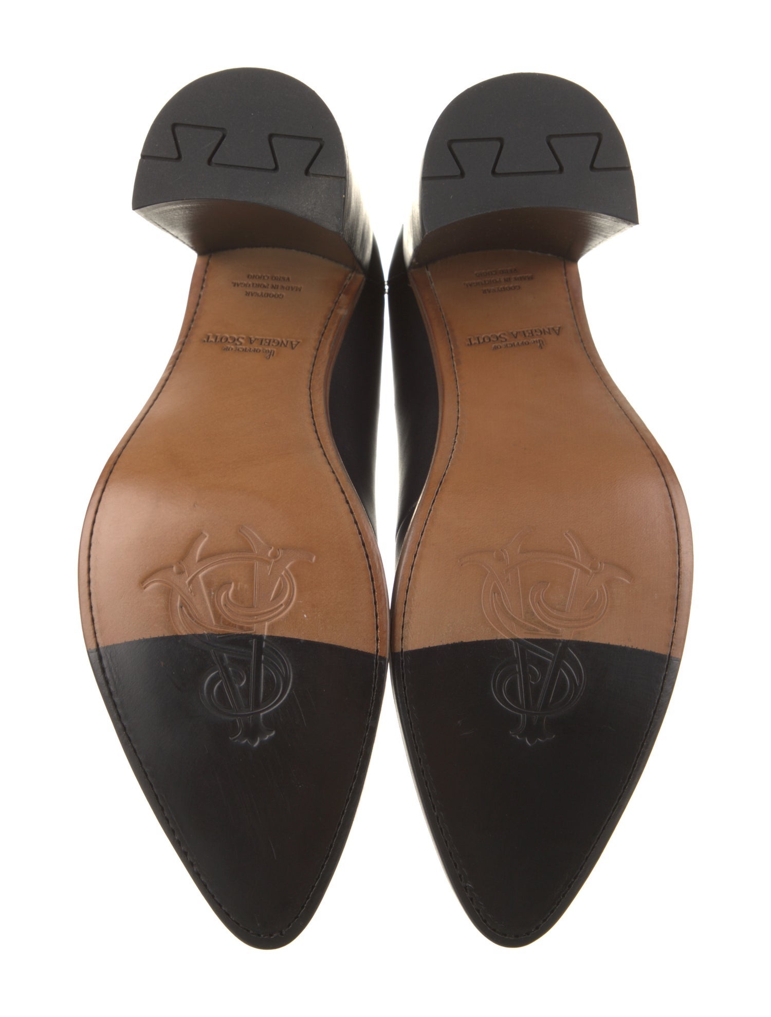 The Office of Angela Scott Leather Pumps