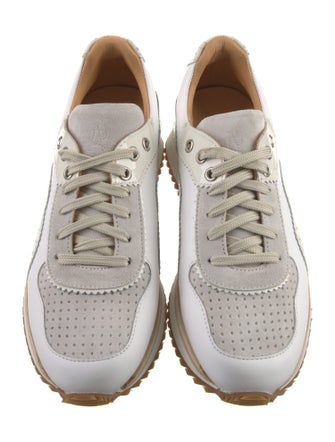 The Office of Angela Scott Leather Printed Sneakers