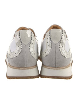 The Office of Angela Scott Leather Printed Sneakers