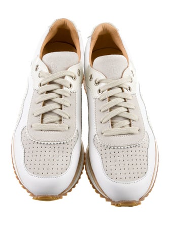 The Office of Angela Scott Leather Colorblock Pattern Sneakers