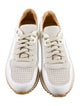 The Office of Angela Scott Leather Colorblock Pattern Sneakers
