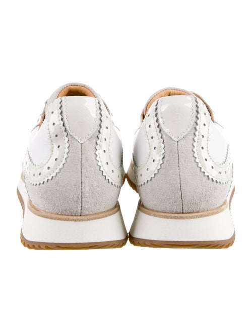 The Office of Angela Scott Leather Colorblock Pattern Sneakers