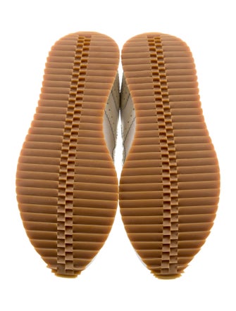 The Office of Angela Scott Leather Colorblock Pattern Sneakers