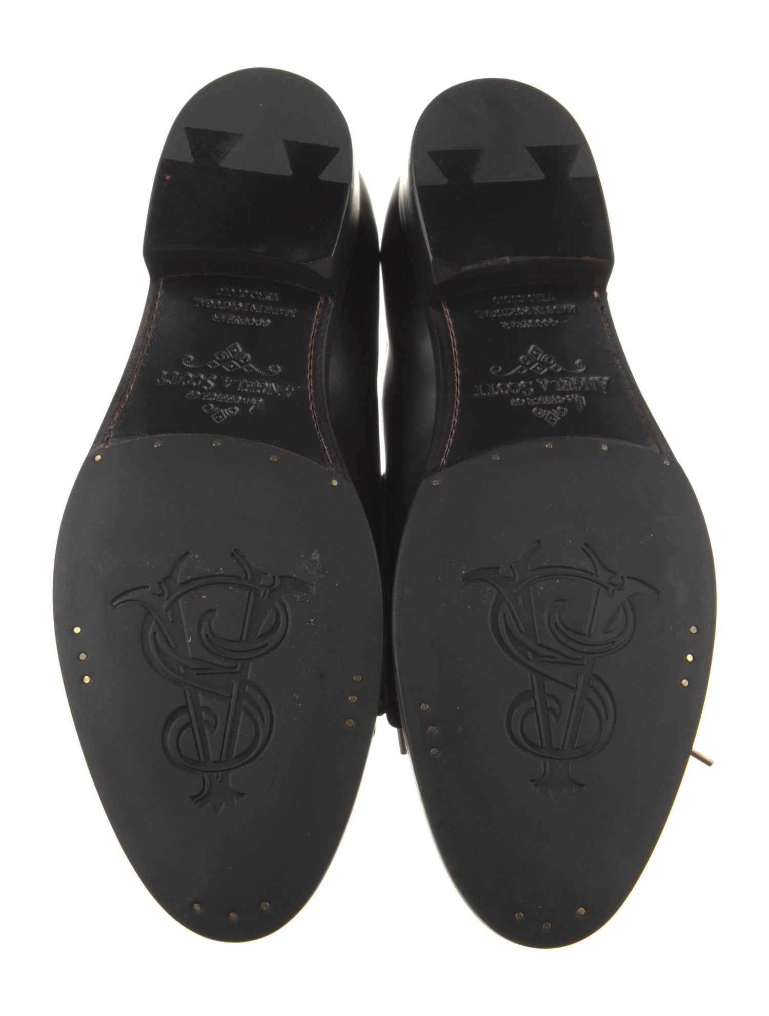 The Office of Angela Scott Leather Studded Accents Oxfords