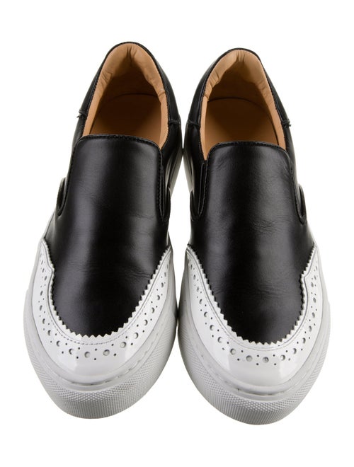 The Office of Angela Scott Leather Colorblock Pattern Sneakers