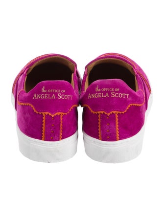 The Office of Angela Scott Suede Lasercut Accents Sneakers