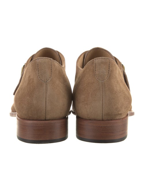 The Office of Angela Scott Suede Lasercut Accents Monk Straps