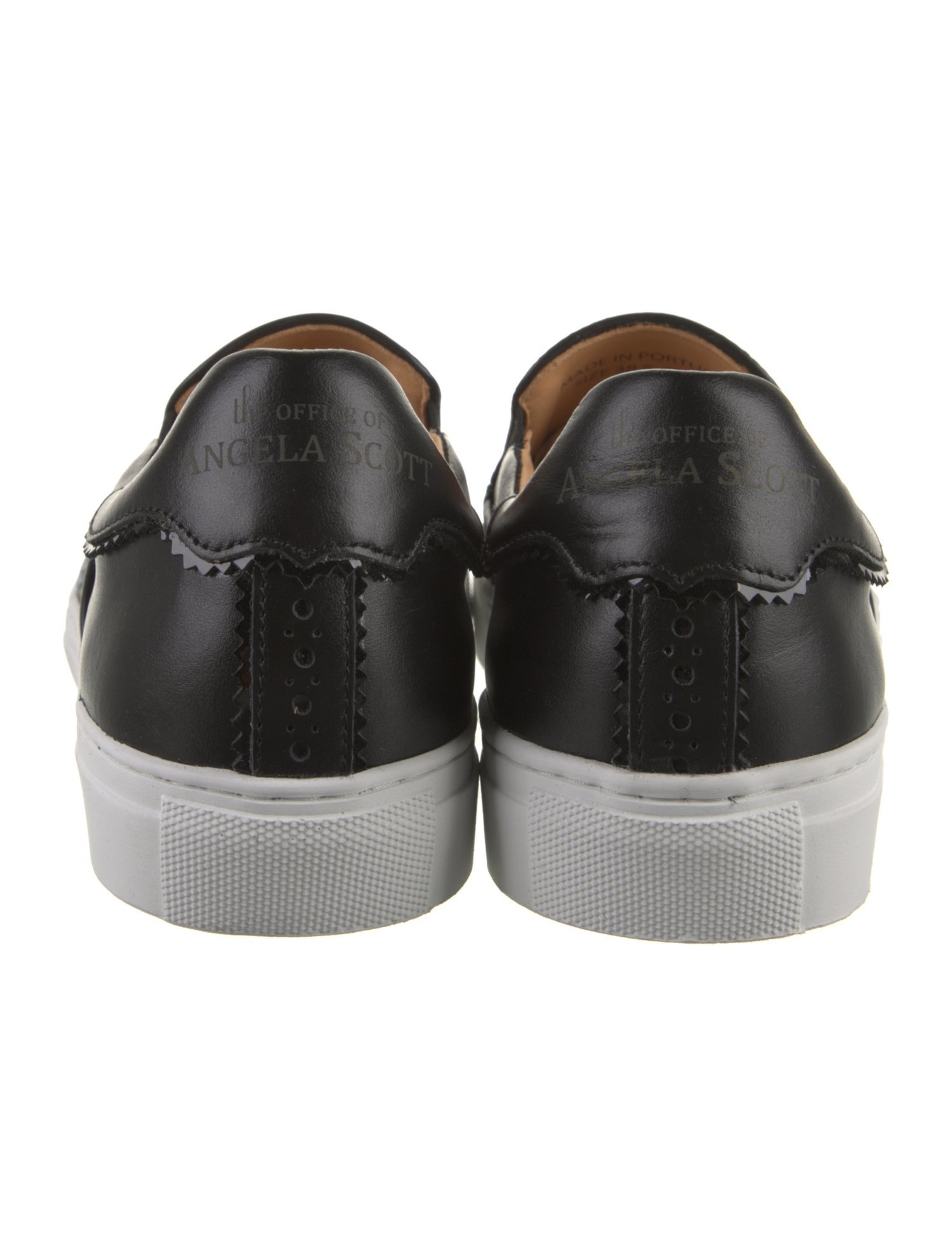 The Office of Angela Scott Leather Lasercut Accents Sneakers