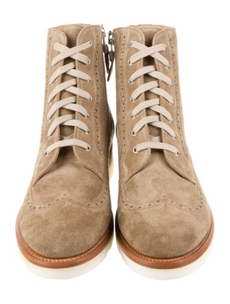 The Office of Angela Scott Neoprene Glitter Accents Lace-Up Boots