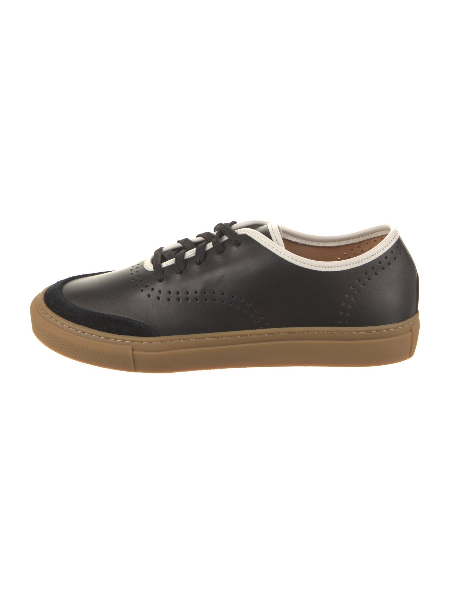 The Office of Angela Scott Leather Sneakers