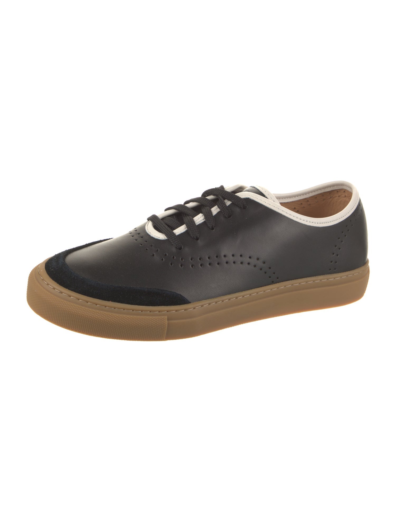The Office of Angela Scott Leather Sneakers