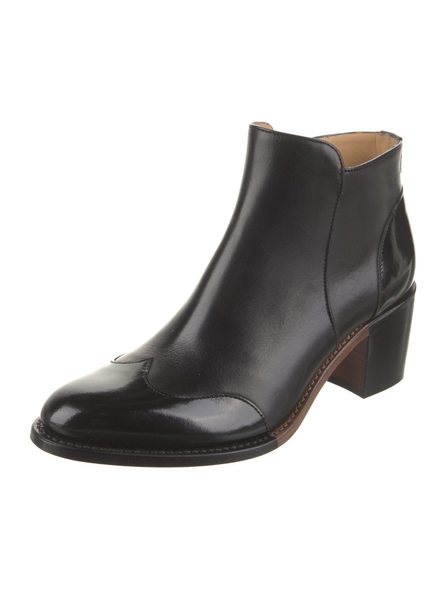 The Office of Angela Scott Leather Chelsea Boots