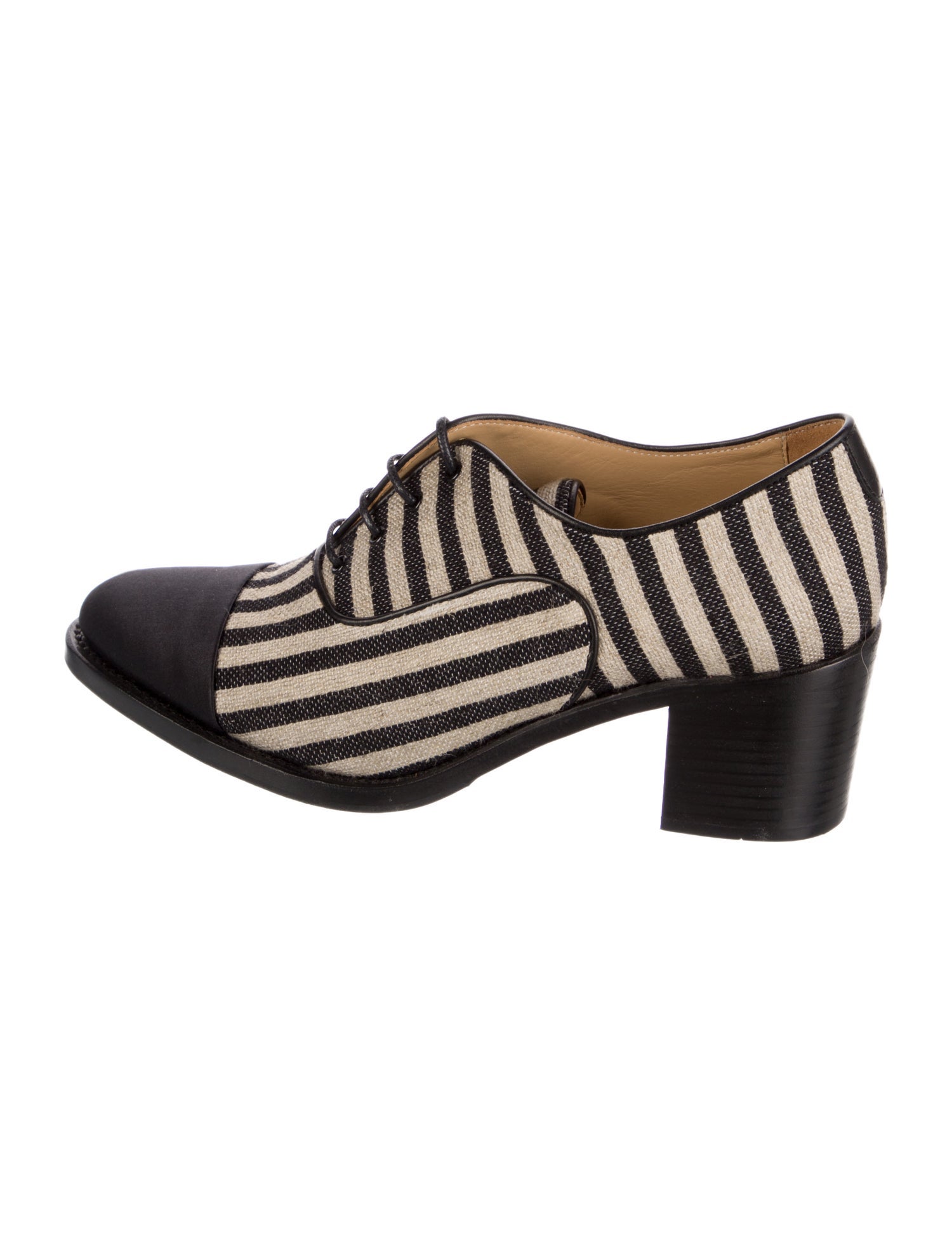 The Office of Angela Scott Canvas Striped Mules