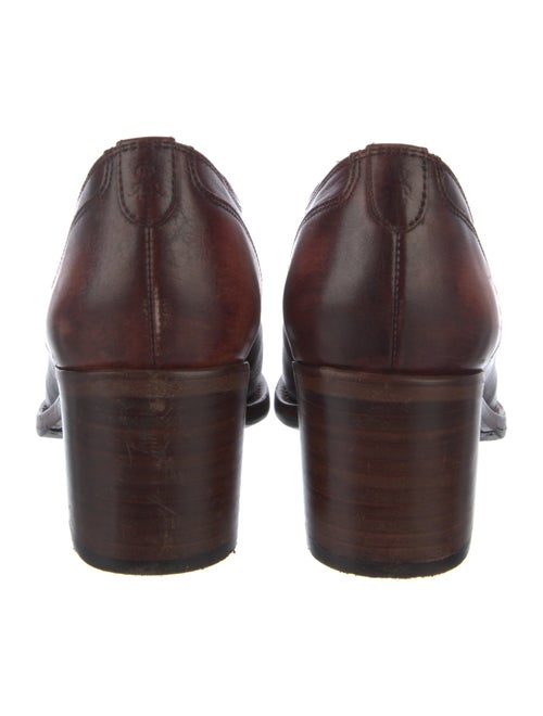 The Office of Angela Scott Leather Colorblock Pattern Pumps