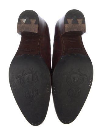 The Office of Angela Scott Leather Colorblock Pattern Pumps