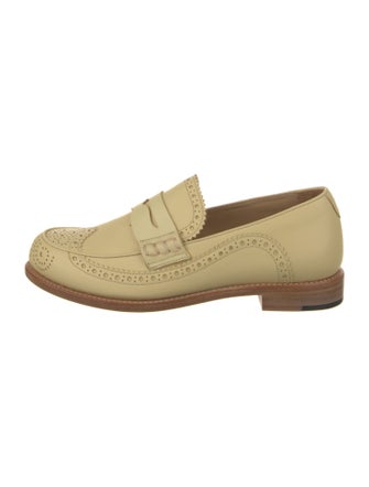 The Office of Angela Scott Leather Eyelet Trim Loafers