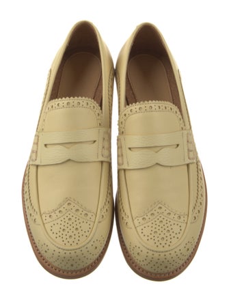 The Office of Angela Scott Leather Eyelet Trim Loafers