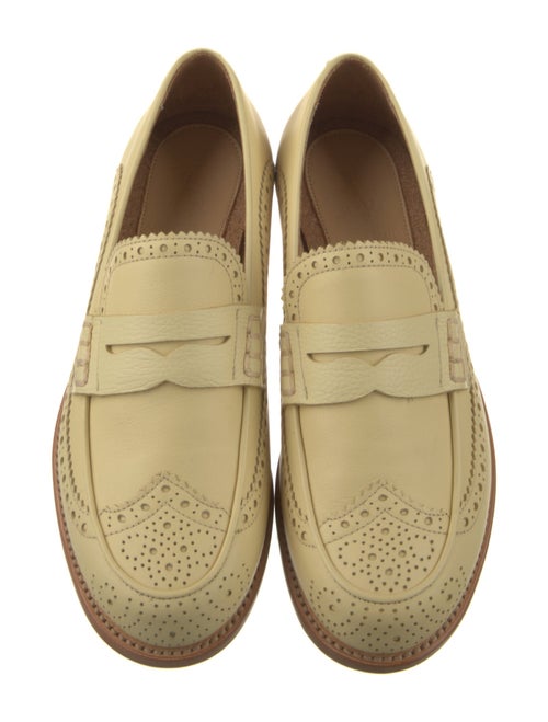 The Office of Angela Scott Leather Eyelet Trim Loafers