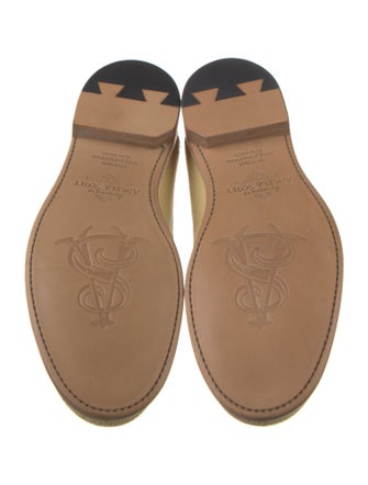 The Office of Angela Scott Leather Eyelet Trim Loafers