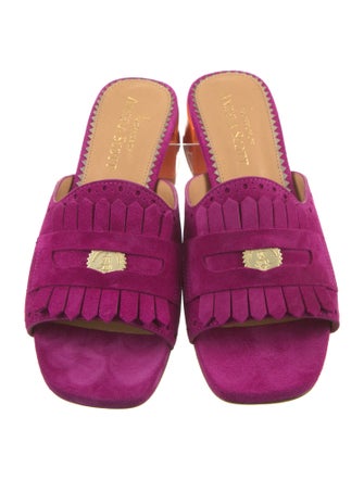 The Office of Angela Scott Suede Lasercut Accents Slides