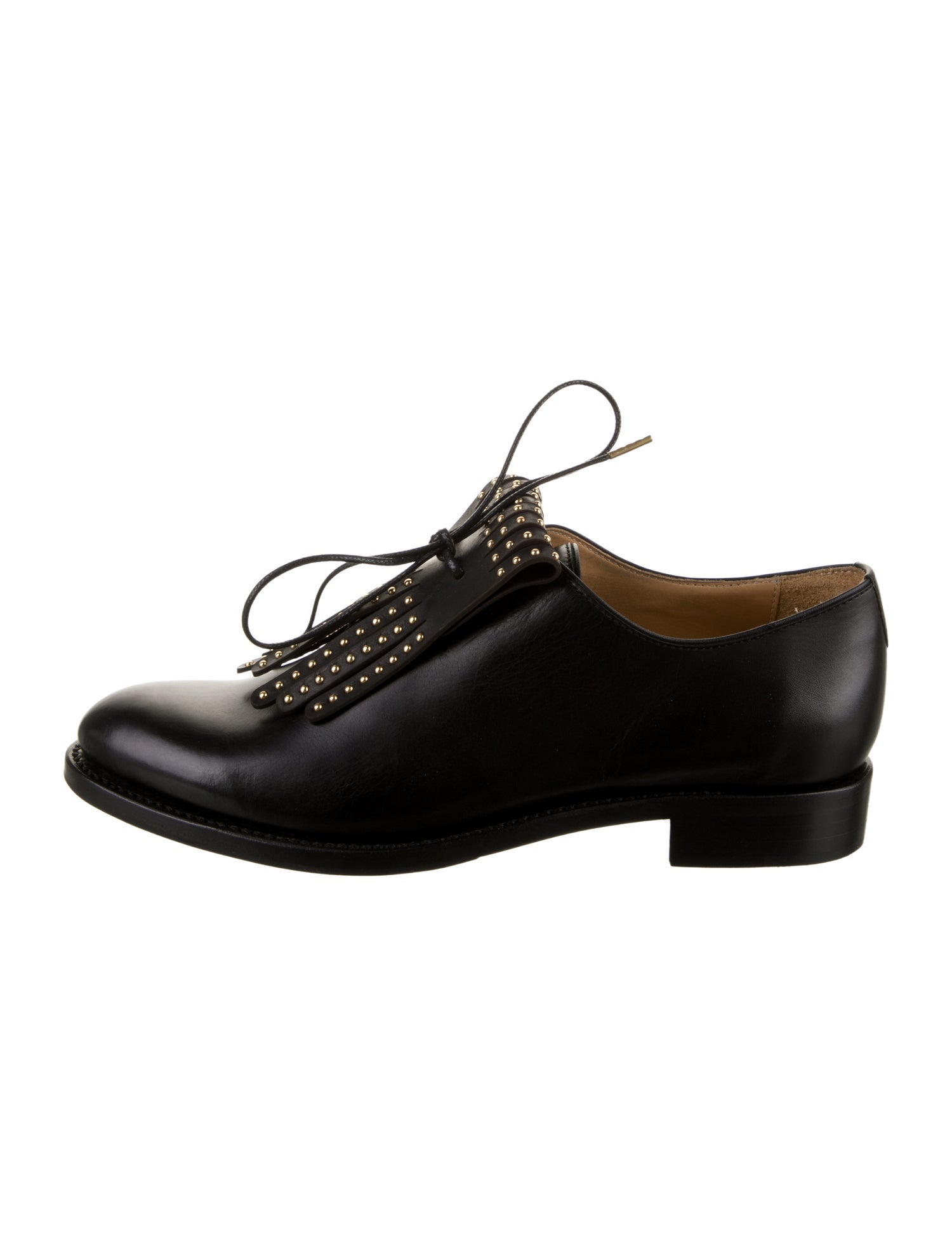 The Office of Angela Scott Leather Studded Accents Oxfords