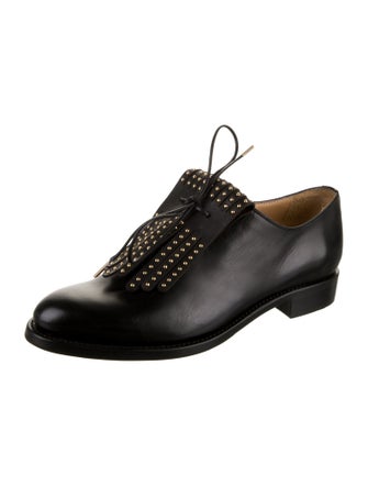 The Office of Angela Scott Leather Studded Accents Oxfords