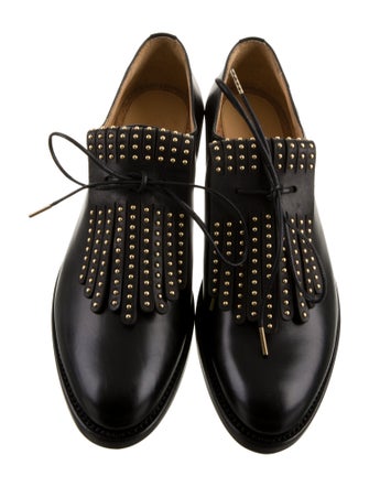 The Office of Angela Scott Leather Studded Accents Oxfords