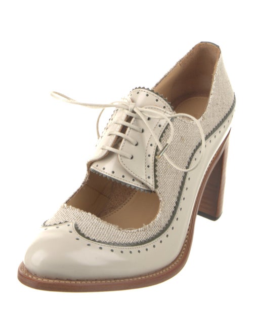 The Office of Angela Scott Canvas Scalloped Accent Pumps