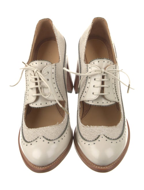 The Office of Angela Scott Canvas Scalloped Accent Pumps