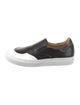 The Office of Angela Scott Leather Scalloped Accent Sneakers
