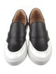 The Office of Angela Scott Leather Scalloped Accent Sneakers
