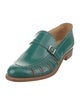 The Office of Angela Scott Leather Cutout Accent Loafers