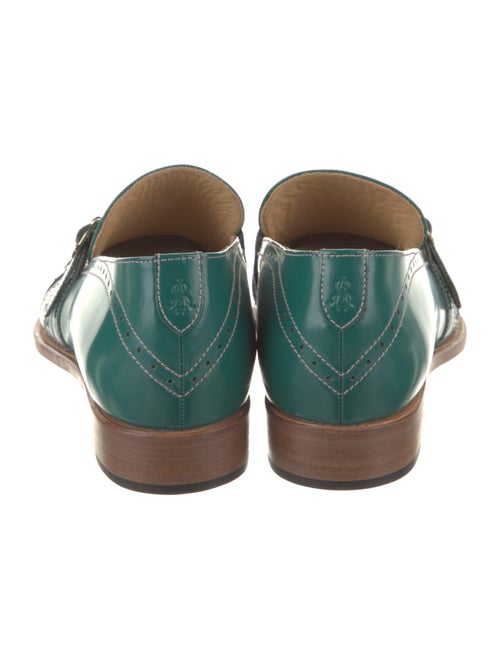 The Office of Angela Scott Leather Cutout Accent Loafers