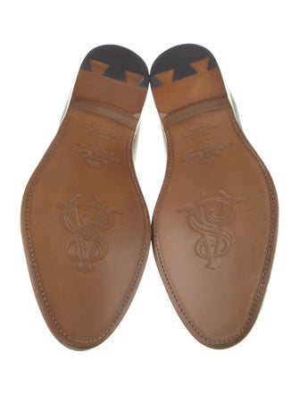 The Office of Angela Scott Leather Cutout Accent Loafers