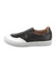 The Office of Angela Scott Leather Scalloped Accent Sneakers