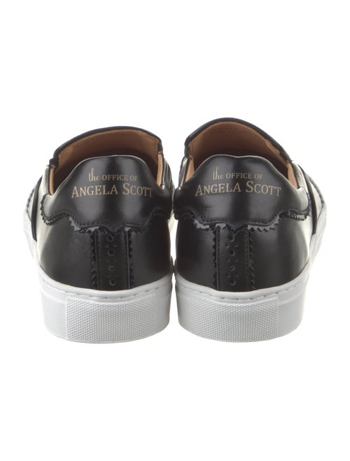 The Office of Angela Scott Leather Scalloped Accent Sneakers