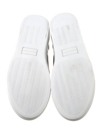 The Office of Angela Scott Leather Scalloped Accent Sneakers