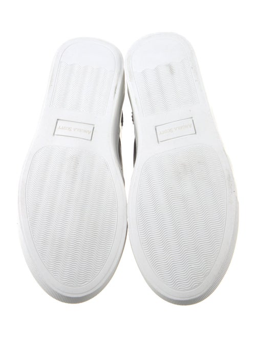 The Office of Angela Scott Leather Scalloped Accent Sneakers