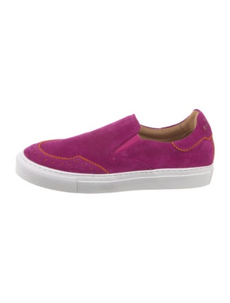 The Office of Angela Scott Suede Scalloped Accent Sneakers