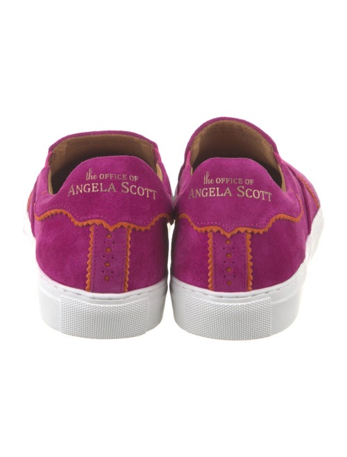 The Office of Angela Scott Suede Scalloped Accent Sneakers