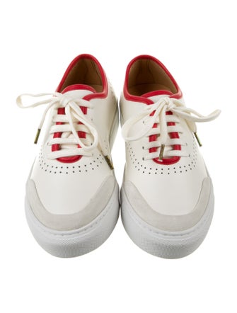 The Office of Angela Scott Leather Sneakers