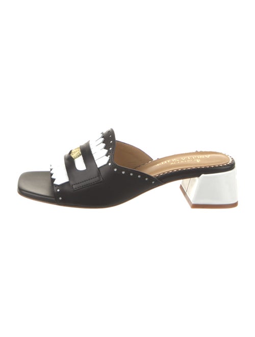 The Office of Angela Scott Leather Fringe Trim Accent Slides