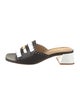 The Office of Angela Scott Leather Fringe Trim Accent Slides