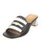 The Office of Angela Scott Leather Fringe Trim Accent Slides