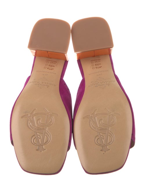 The Office of Angela Scott Suede Fringe Trim Accent Slides