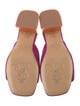 The Office of Angela Scott Suede Fringe Trim Accent Slides